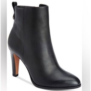 Coach Jenna Black Leather Booties Size 7